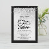 25e jubileum 25 JAAR IN DE MAKING Confetti Kaart (Staand voorkant)