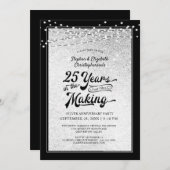 25e jubileum 25 JAAR IN DE MAKING Confetti Kaart (Voorkant / Achterkant)