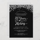 25e jubileum 25 JAAR IN DE MAKING Confetti Kaart (Voorkant / Achterkant)