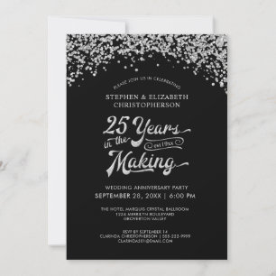 25e jubileum 25 JAAR IN DE MAKING Confetti Kaart
