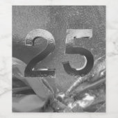 25e Jubileum 25 jaar Jubilee Silver Wedding Wijn Etiket (Enkel label)