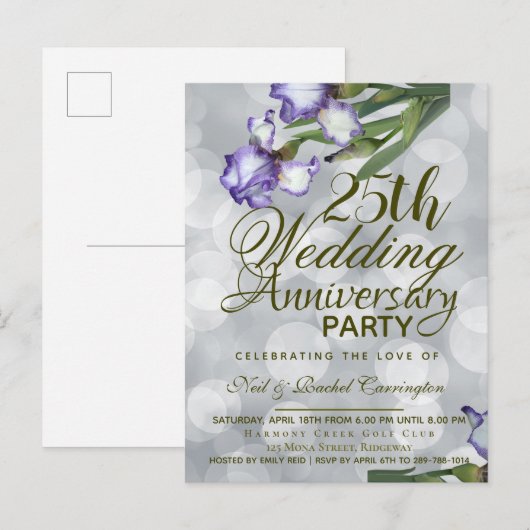 25e Jubileum aankondiging Briefkaart (Voorkant / Achterkant)