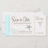 25e Jubileum Beach Boarding Pass Save the Date (Voorkant)