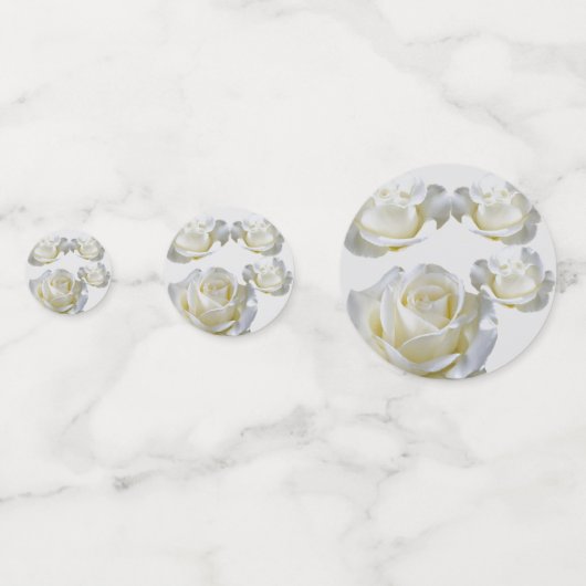 25e Jubileum bewerkbaar Silver-Roos Confetti (Voorkanten)