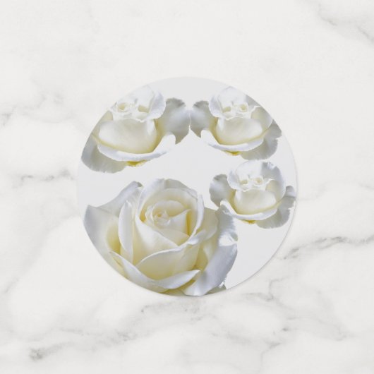 25e Jubileum bewerkbaar Silver-Roos Confetti (Kleine voorkant)