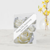 25e Jubileum bewerkbaar Silver-Roos Kaart (Gele Bloem)