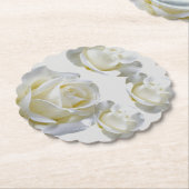 25e Jubileum bewerkbaar Silver-Roos Kartonnen Onderzetters (Gekanteld)