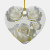 25e Jubileum bewerkbaar Silver-Roos Keramisch Ornament (Achterkant)