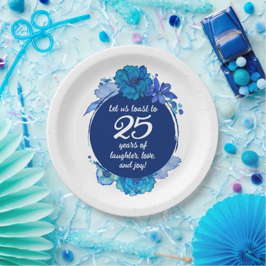 25e Jubileum borden Papieren Bordje (Feest)