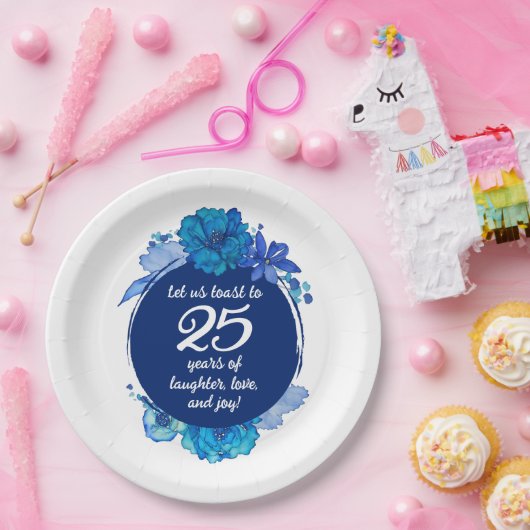 25e Jubileum borden Papieren Bordje (Feest)