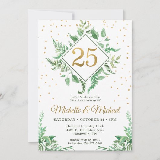 25e Jubileum Botanisch Kaart (Voorkant)