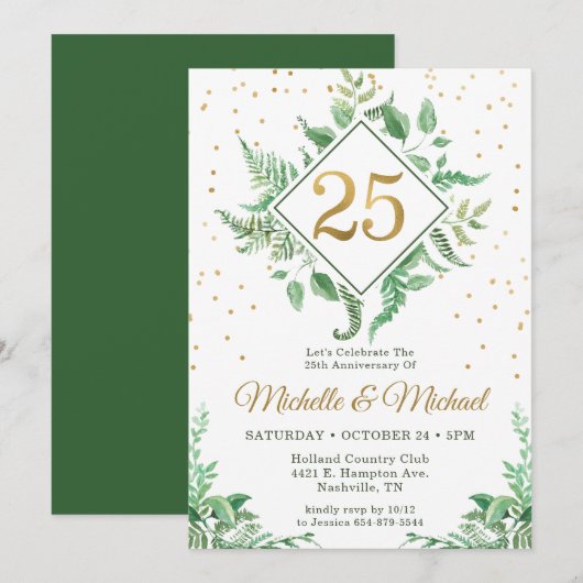 25e Jubileum Botanisch Kaart (Voorkant / Achterkant)