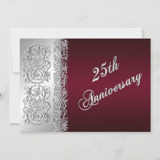 25e Jubileum Bourgogne, Silver Scroll Invite Kaart (Voorkant)