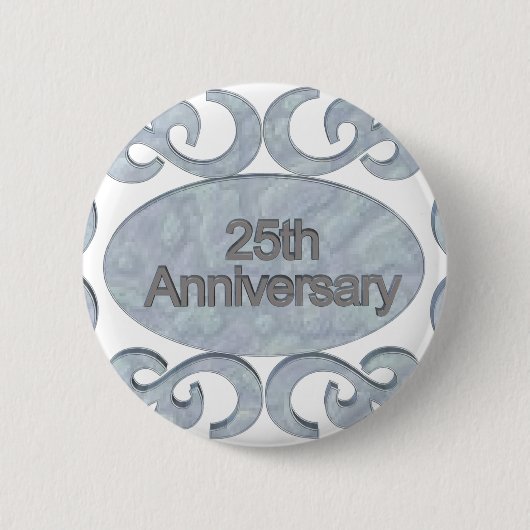 25e Jubileum Buttonnen Ronde Button 5,7 Cm (Voorkant)