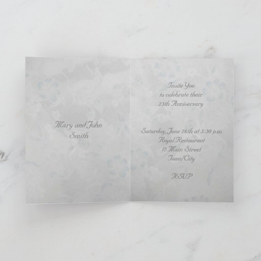 25e Jubileum Celebration Invitation Kaart (Binnen)