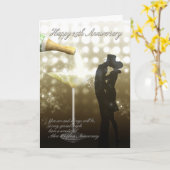 25e Jubileum - Champagne Kaart (Gele Bloem)