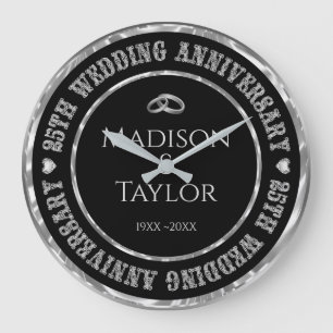 25e Jubileum diamanten tekst grote klok