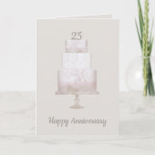 25e Jubileum Drievoudig Wenskaart met hek Kaart (Voorkant)