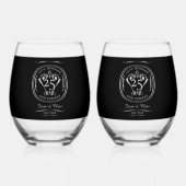 25e Jubileum Drinkware Set Wijnglas Zonder Voet (Voorkant)