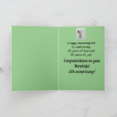 25e Jubileum Elegant kolibrie Kaart (Binnen)