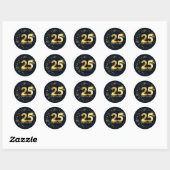 25e Jubileum envelopzegel Ronde Sticker (Vel)
