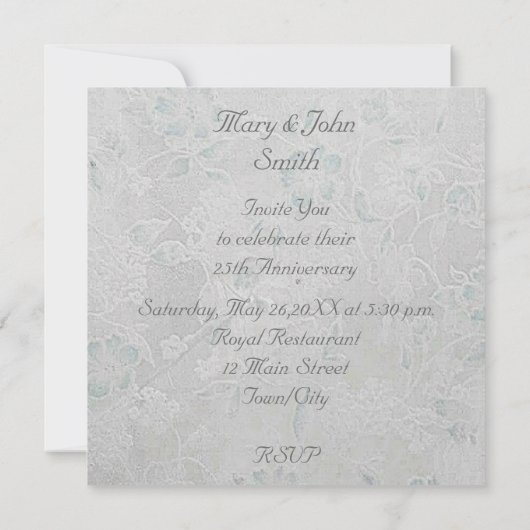 25e Jubileum feestdag Kaart (Achterkant)