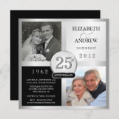 25e Jubileum feestdagen - 2 foto's Kaart (Voorkant / Achterkant)