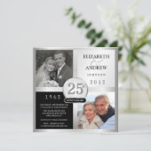 25e Jubileum feestdagen - 2 foto's Kaart (Staand voorkant)