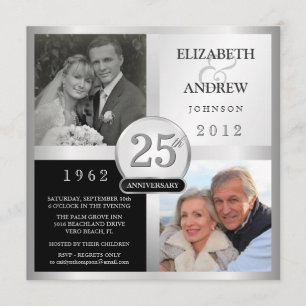 25e Jubileum feestdagen - 2 foto's Kaart