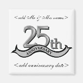 25e Jubileum Feestgunsten Magneet (Voorkant)