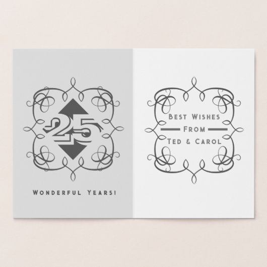 25e Jubileum Folie Kaart (Binnen)