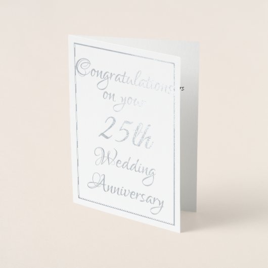 25e Jubileum Folie Kaarten (Voorkant)