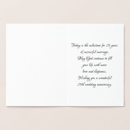 25e Jubileum Folie Kaarten (Binnen)