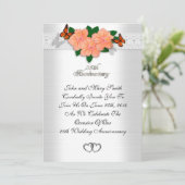 25e jubileum formele uitnodiging Hibiscus (Staand voorkant)