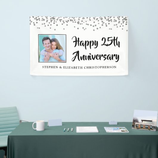 25e Jubileum Foto Silver Confetti Spandoek (Beurs)