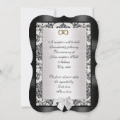 25e Jubileum gelofte verlenging Damask uitnodiging (Achterkant)