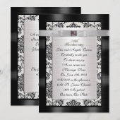 25e Jubileum gelofte verlenging Damask uitnodiging (Voorkant / Achterkant)