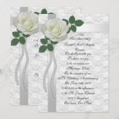 25e Jubileum gelofte verlenging Uitnodiging Witte  (Voorkant / Achterkant)