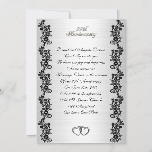 25e Jubileum gelofte verlenging zwarte grens Kaart (Voorkant)