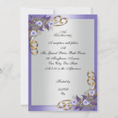 25e Jubileum Gelofte Vernieuwing Elegante Bloemen Kaart (Achterkant)