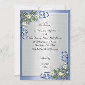 25e Jubileum Gelofte Vernieuwing Elegante Bloemen Kaart (Achterkant)