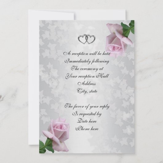 25e Jubileum Gelofte Vernieuwing Lavendel rozen Kaart (Achterkant)