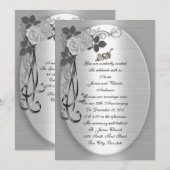 25e Jubileum Gelofte vernieuwing witte rozen Kaart (Voorkant / Achterkant)