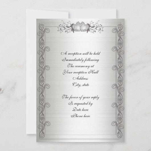 25e Jubileum gelofte vernieuwingsuitnodiging Kaart (Achterkant)