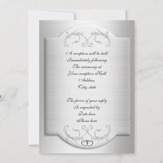 25e Jubileum gelofte vernieuwingsuitnodiging Kaart (Achterkant)