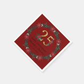 25e Jubileum gepersonaliseerde kerstservetten Servet (Hoek)