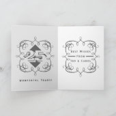 25e Jubileum Gevouwen Wenskaart Kaart (Binnen)
