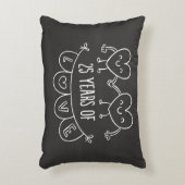 25e Jubileum Gift Chalk Hearts Decoratief Kussen (Voorkant(Verticaal))