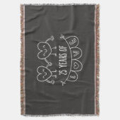 25e Jubileum Gift Chalk Hearts Deken (Voorkant Verticaal)