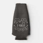 25e Jubileum Gift Chalk Hearts Flesjeskoeler (Voorkant)